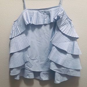 Baby blue babydoll top